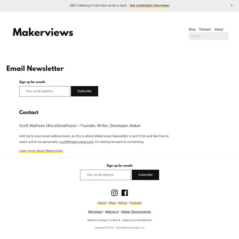Makerviews Newsletter