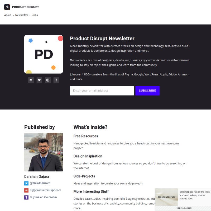 Product Disrupt Newsletter