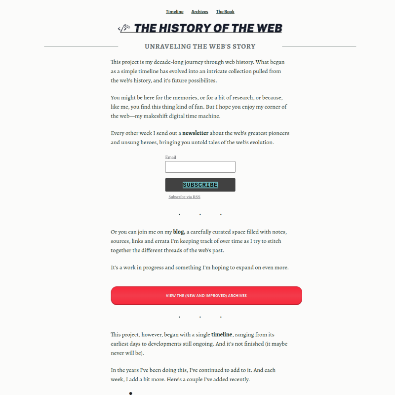History of the Web